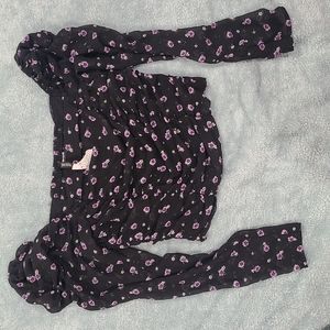Black Floral Top
